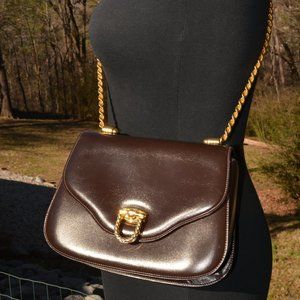 Vintage 70,s Brown Leather Bag
